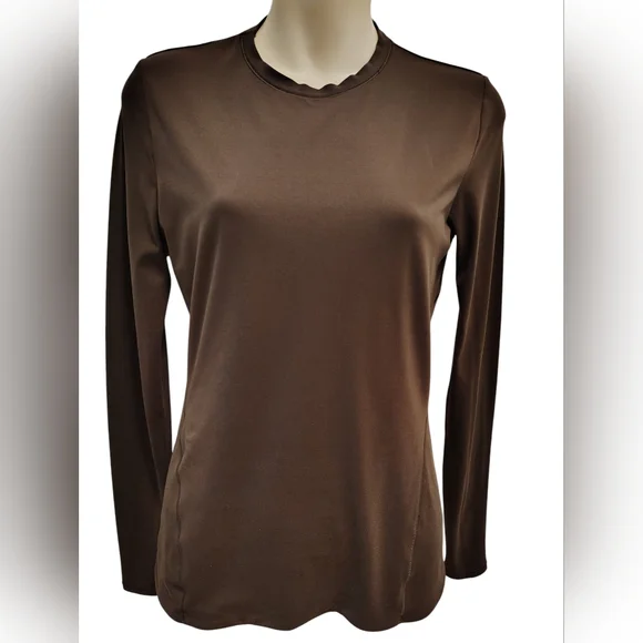 🍋 Lululemon Athletica Chocolate Long Sleeve Top - Size Small - Picture 1 of 6